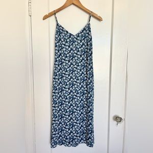 Reformation Dietrich Midi Dress in Raquel Blue Floral Size 4P